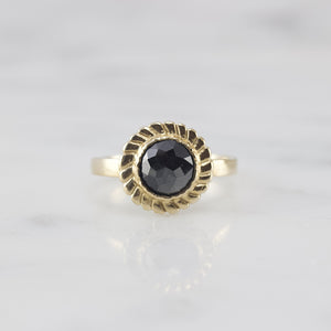 Radiant Black Diamond Ring