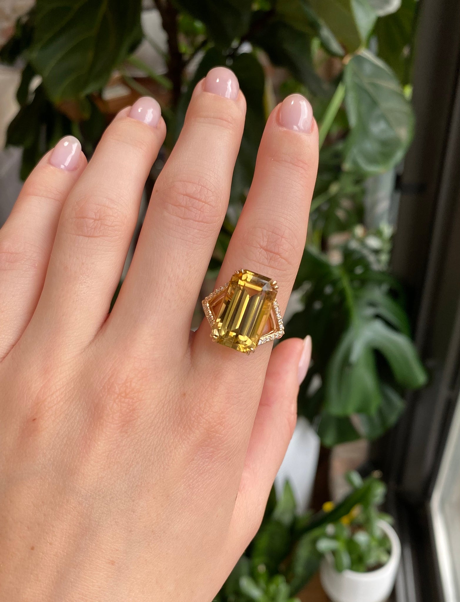 Alba Ring with Citrine & Diamonds