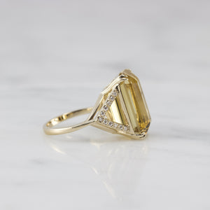 Alba Ring with Citrine & Diamonds
