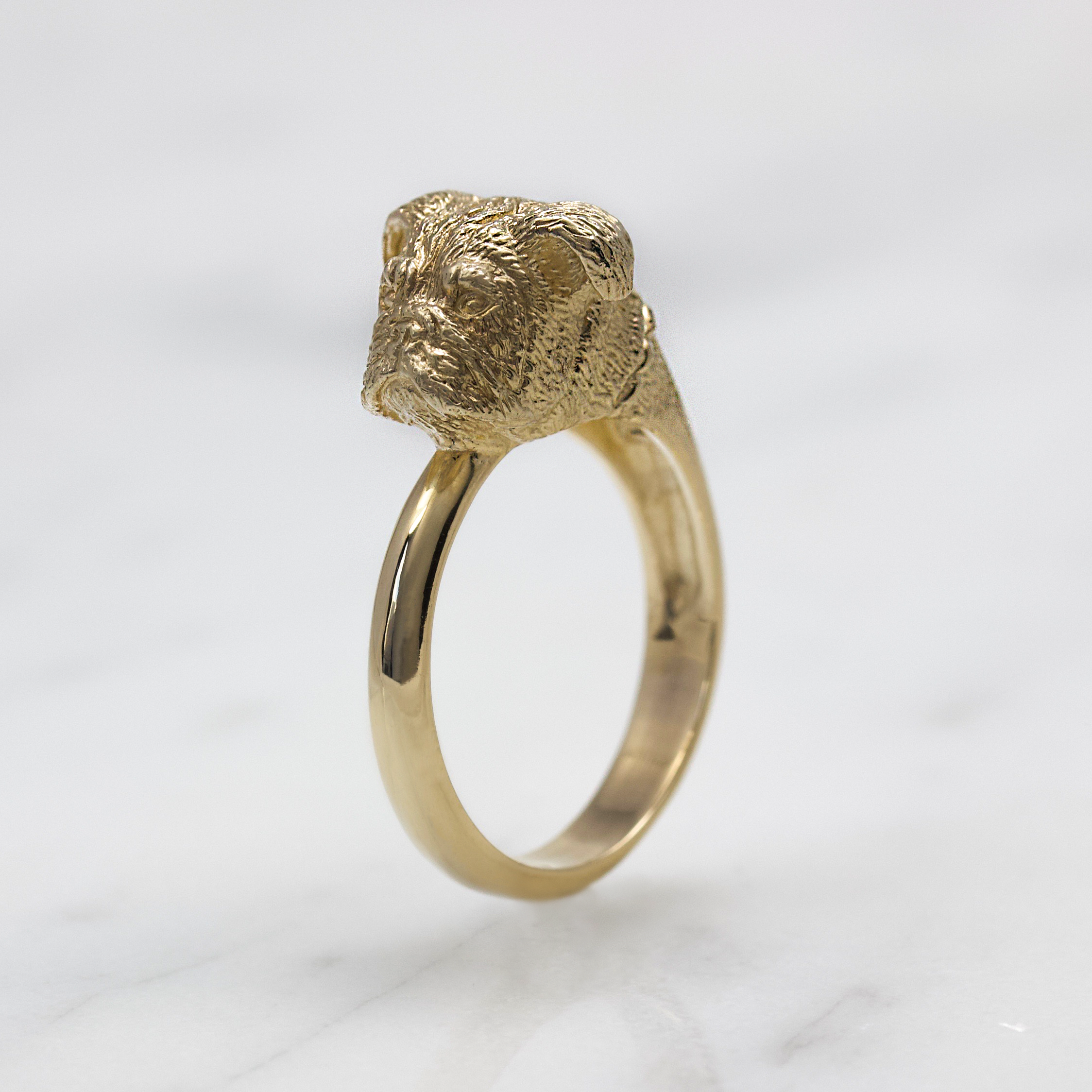 Gold sales bulldog ring